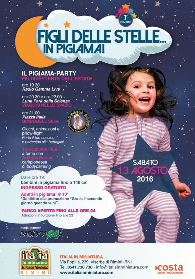 Italia in Miniatura Pijama Party da record il 13 Agosto